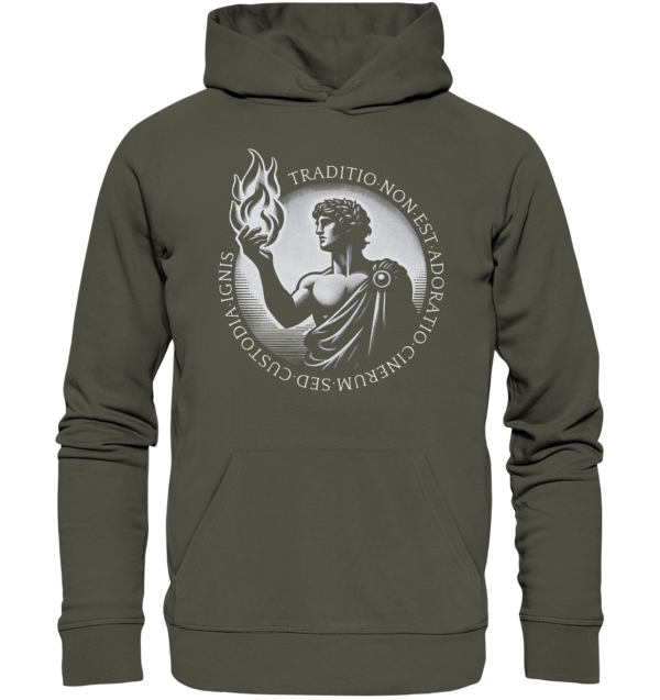 Prometheus Holding the Fire of Tradition - Organic Hoodie - Image 5