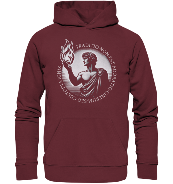 Prometheus Holding the Fire of Tradition - Organic Hoodie - Image 2