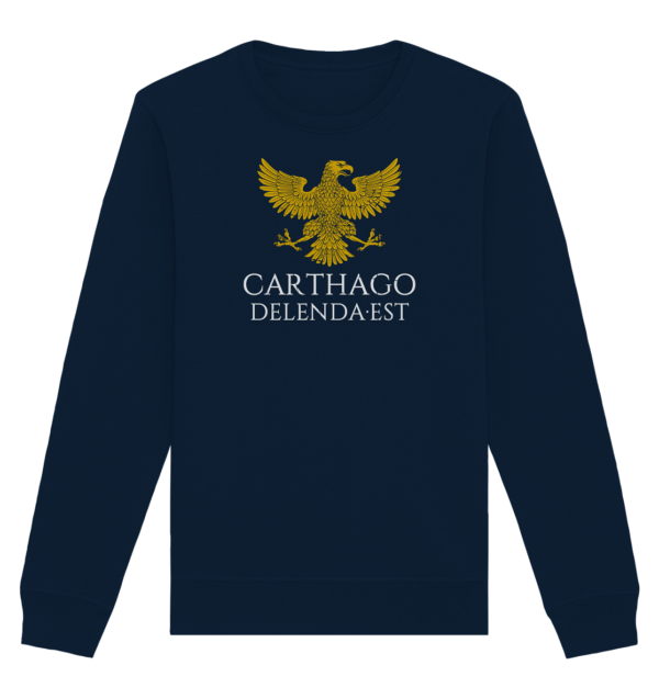 Carthago Delenda Est – Carthage Must Be Destroyed - Organic Basic Unisex Sweatshirt - Image 4