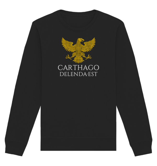 Carthago Delenda Est – Carthage Must Be Destroyed - Organic Basic Unisex Sweatshirt - Image 2