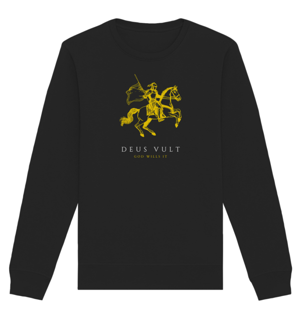 Deus Vult - God Wills It - Organic Basic Unisex Sweatshirt - Image 2