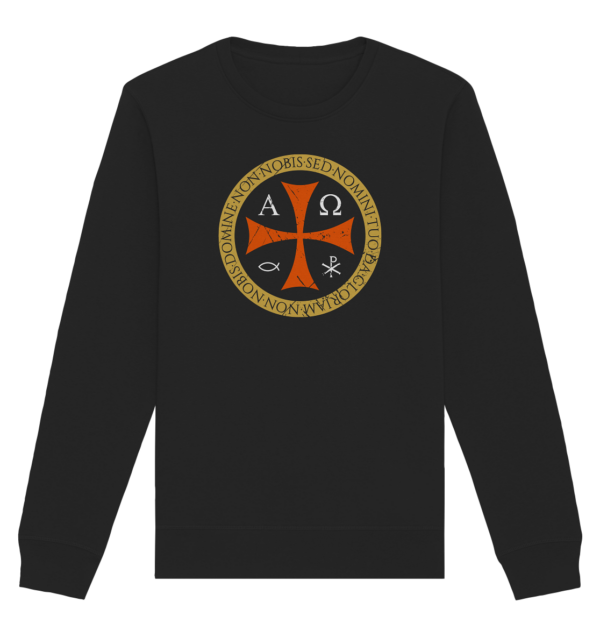 Non nobis, domine – Not to us, O Lord  - Organic Basic Unisex Sweatshirt - Image 2