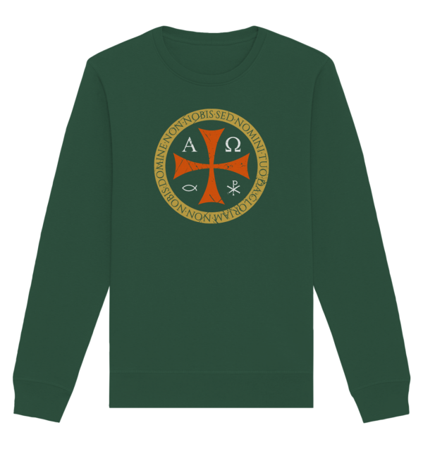 Non nobis, domine – Not to us, O Lord  - Organic Basic Unisex Sweatshirt - Image 3