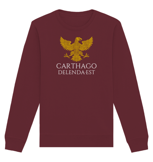 Carthago Delenda Est – Carthage Must Be Destroyed - Organic Basic Unisex Sweatshirt - Image 3