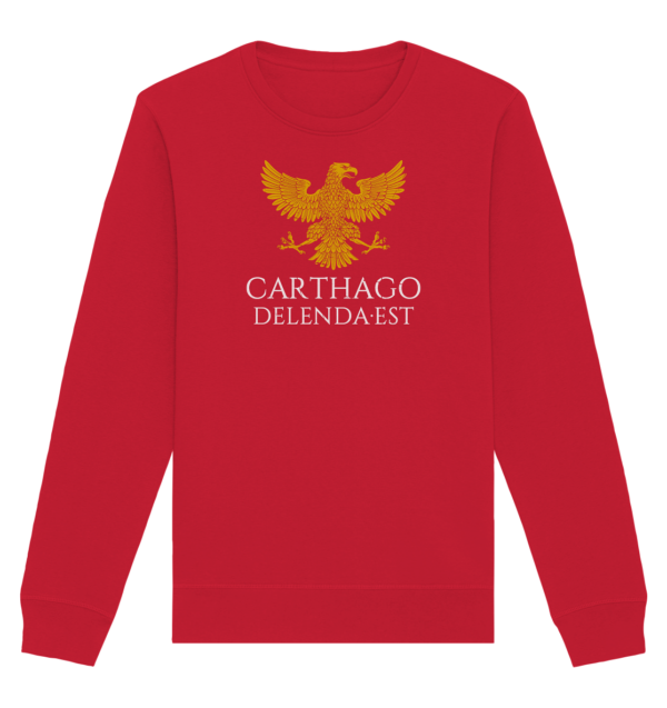 Carthago Delenda Est – Carthage Must Be Destroyed - Organic Basic Unisex Sweatshirt - Image 7