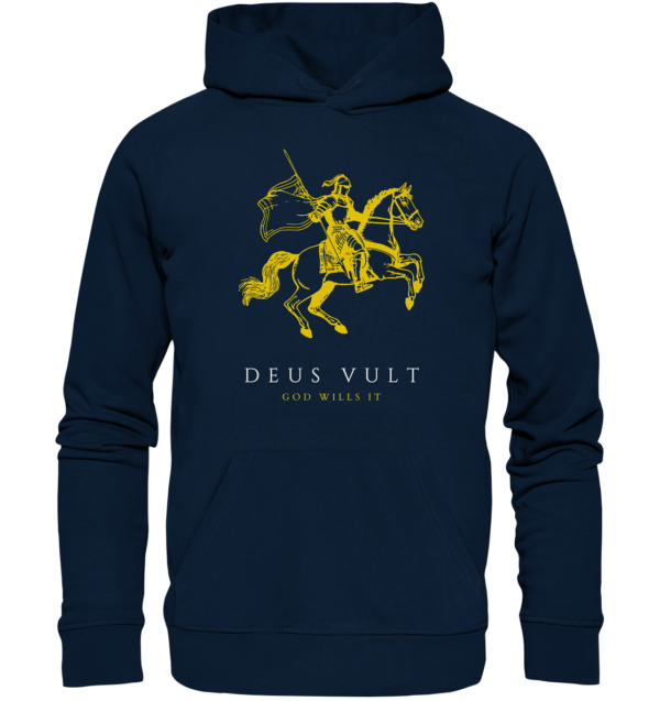 Deus Vult - God Wills It - Organic Hoodie - Image 3