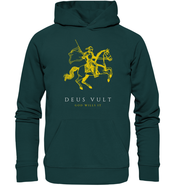 Deus Vult - God Wills It - Organic Hoodie - Image 4