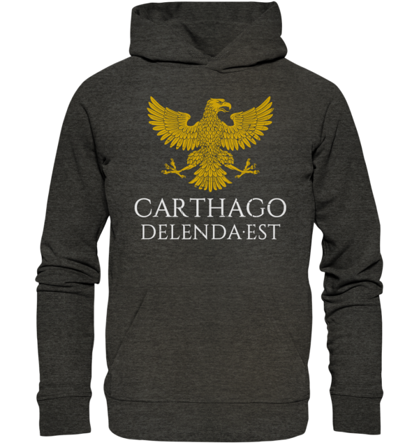 Carthago Delenda Est – Carthage Must Be Destroyed - Organic Hoodie - Image 3