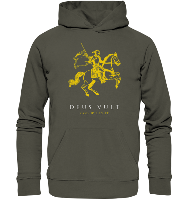 Deus Vult - God Wills It - Organic Hoodie - Image 6