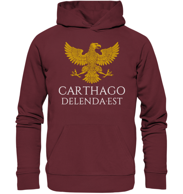 Carthago Delenda Est – Carthage Must Be Destroyed - Organic Hoodie - Image 2