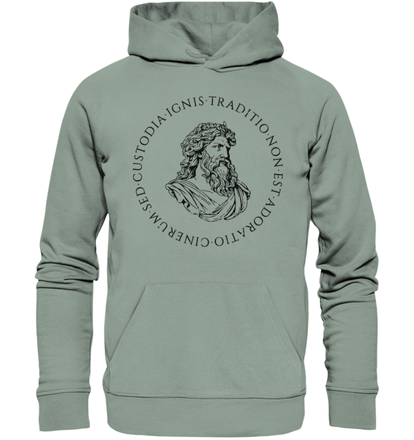 Tradition Is Not The Adoration of Ashes – Jupiter – Black - Organic Hoodie