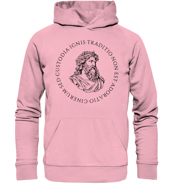 Tradition Is Not The Adoration of Ashes – Jupiter – Black - Organic Hoodie - Image 2