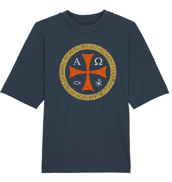 Non nobis, domine – Not to us, O Lord  - Organic Oversize Shirt - Image 2