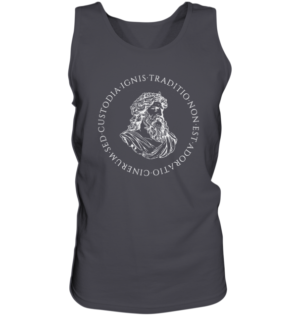 Tradition Is Not The Adoration of Ashes - Jupiter Bust - White  - Tank-Top - Image 2