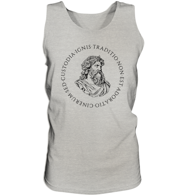 Tradition Is Not The Adoration of Ashes – Jupiter – Black - Tank-Top - Image 2