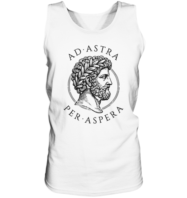 Ad Astra Per Aspera – Marcus Aurelius – Black - Tank-Top - Image 3