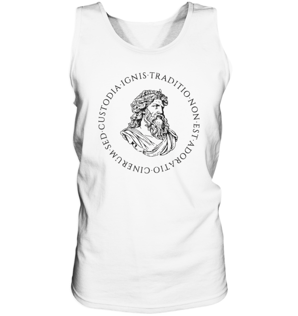 Tradition Is Not The Adoration of Ashes – Jupiter – Black - Tank-Top - Image 3