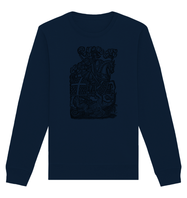 St. George Defeats the Dragon - Organic Basic Unisex Sweatshirt - Image 4