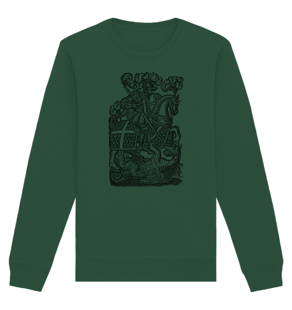 St. George Defeats the Dragon - Organic Basic Unisex Sweatshirt - Image 2