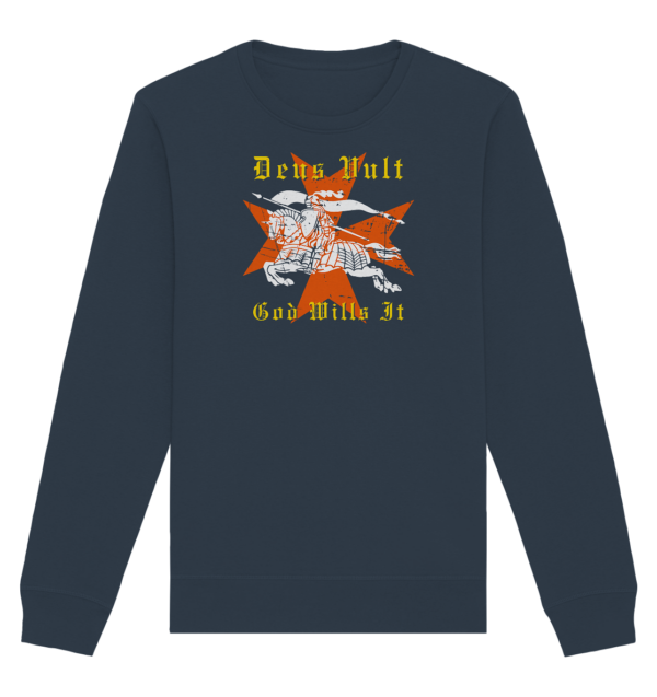 Deus Vult - Maltese Cross - Organic Basic Unisex Sweatshirt - Image 6