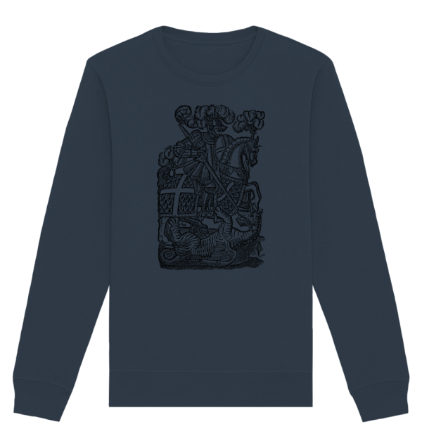 St. George Defeats the Dragon - Organic Basic Unisex Sweatshirt - Image 6