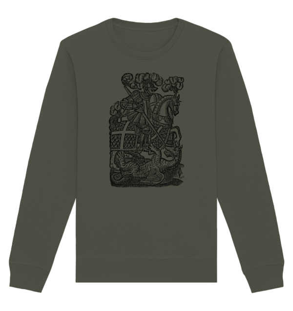 St. George Defeats the Dragon - Organic Basic Unisex Sweatshirt - Image 7