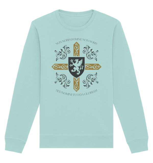 Non nobis, Domine - Templar Maxim - Organic Basic Unisex Sweatshirt - Image 2