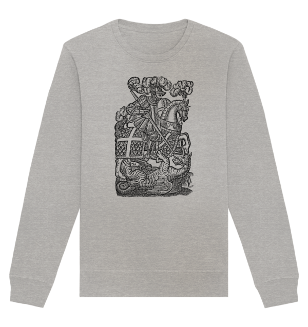 St. George Defeats the Dragon - Organic Basic Unisex Sweatshirt - Image 5