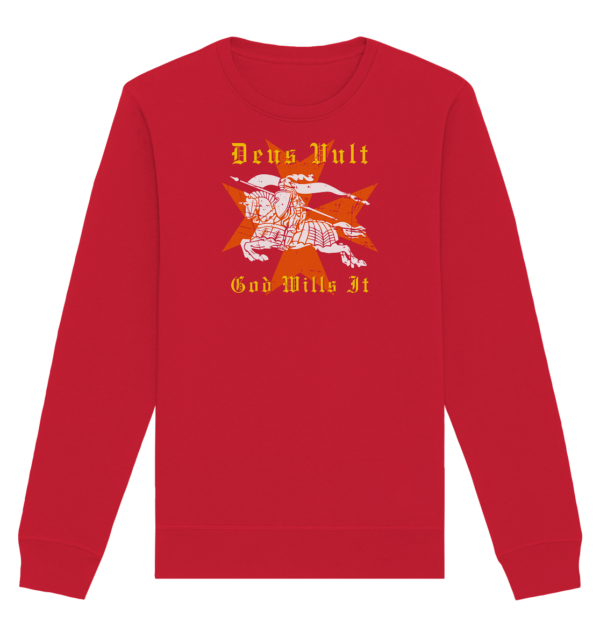 Deus Vult - Maltese Cross - Organic Basic Unisex Sweatshirt - Image 7