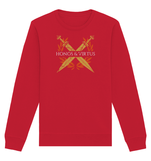 Honos & Virtus - Twin Roman Swords - Gladius - Organic Basic Unisex Sweatshirt - Image 8