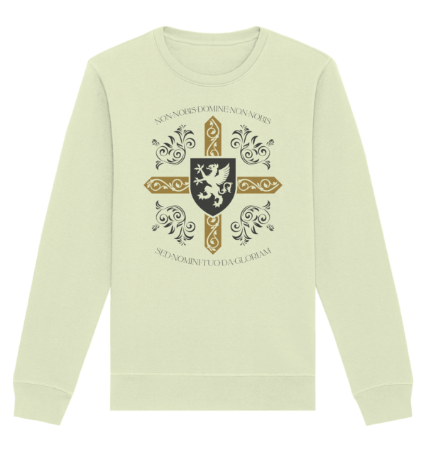 Non nobis, Domine - Templar Maxim - Organic Basic Unisex Sweatshirt - Image 5