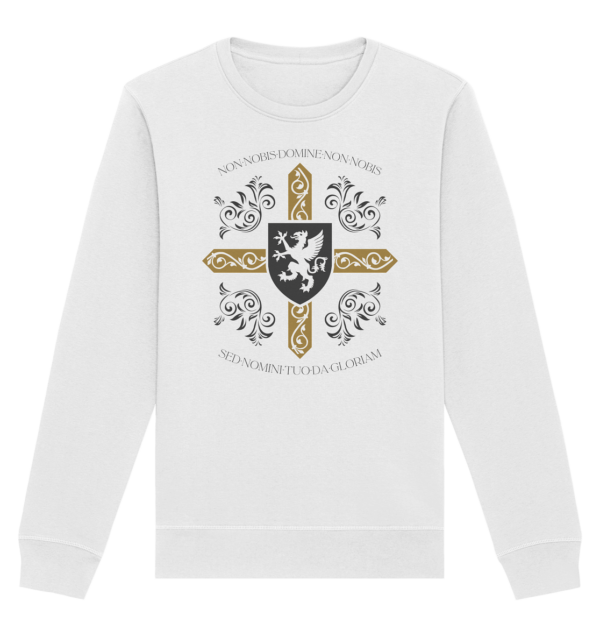 Non nobis, Domine - Templar Maxim - Organic Basic Unisex Sweatshirt - Image 6