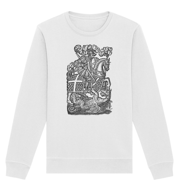 St. George Defeats the Dragon - Organic Basic Unisex Sweatshirt - Image 10