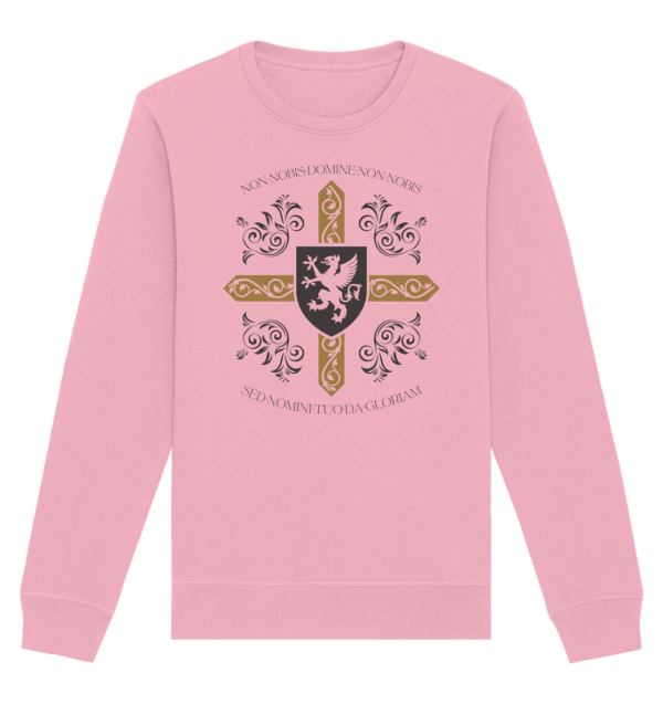 Non nobis, Domine - Templar Maxim - Organic Basic Unisex Sweatshirt - Image 3