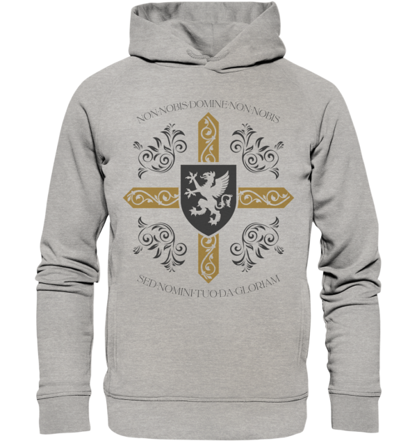 Non nobis, Domine - Templar Maxim - Organic Fashion Hoodie