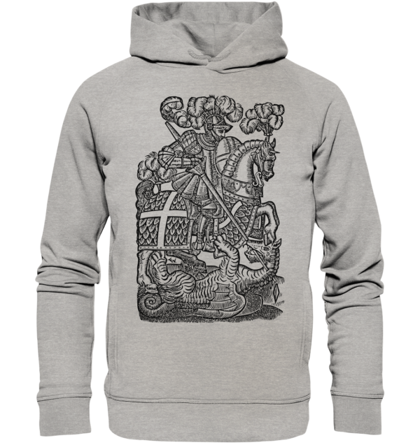 St. George Defeats the Dragon - Organic Fashion Hoodie - Image 3