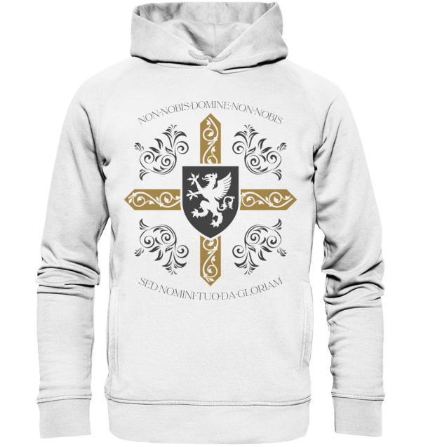 Non nobis, Domine - Templar Maxim - Organic Fashion Hoodie - Image 2