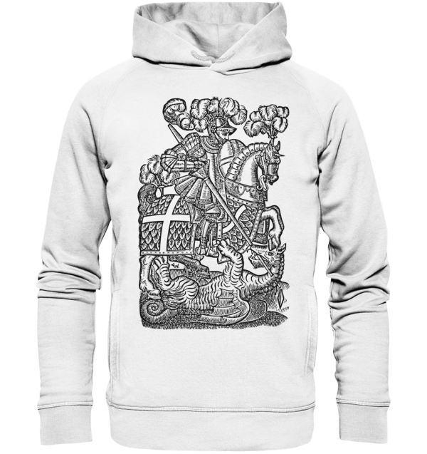 St. George Defeats the Dragon - Organic Fashion Hoodie - Image 4