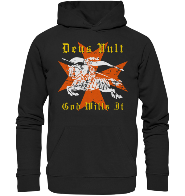 Deus Vult - Maltese Cross - Organic Hoodie