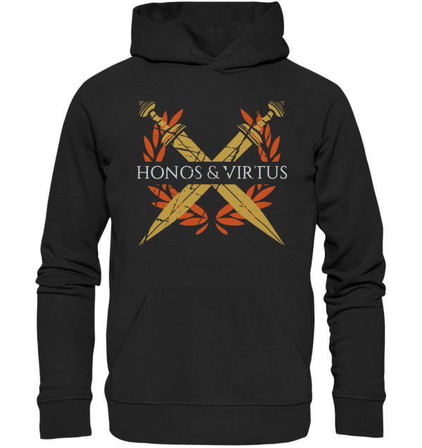 Honos & Virtus - Twin Roman Swords - Gladius - Organic Hoodie