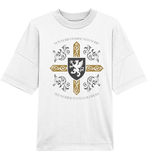 Non nobis, Domine - Templar Maxim - Organic Oversize Shirt - Image 2