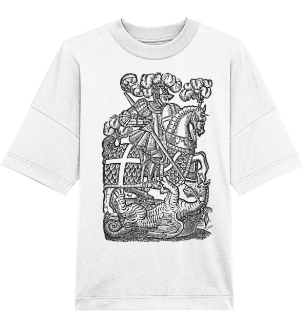 St. George Defeats the Dragon - Organic Oversize Shirt - Image 5