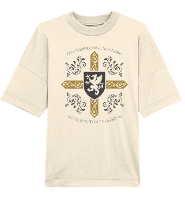 Non nobis, Domine - Templar Maxim - Organic Oversize Shirt