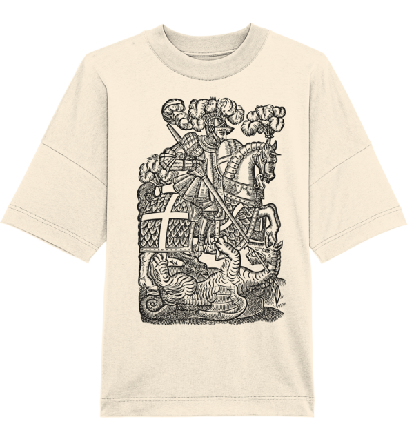 St. George Defeats the Dragon - Organic Oversize Shirt - Image 3