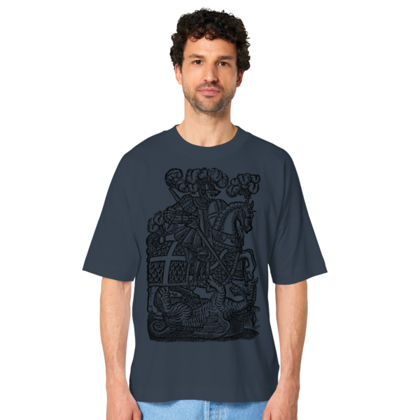 St. George Defeats the Dragon - Organic Oversize Shirt - Image 2