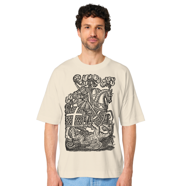 St. George Defeats the Dragon - Organic Oversize Shirt - Image 4