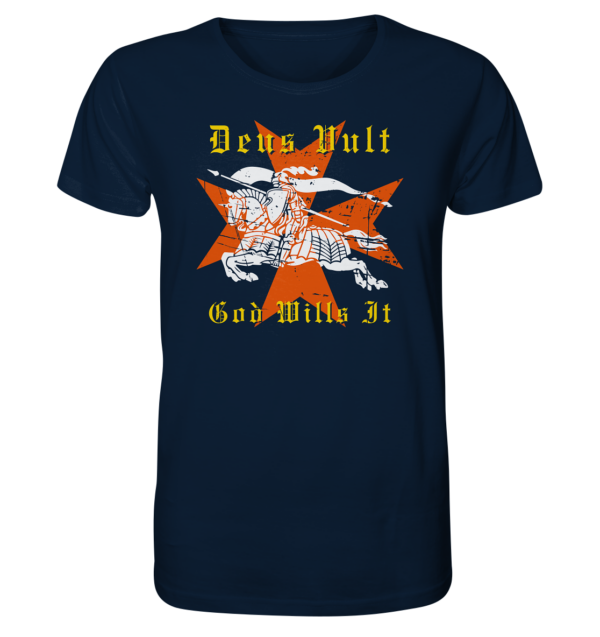 Deus Vult - Maltese Cross - Organic Shirt - Image 4