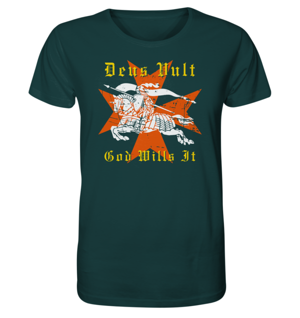 Deus Vult - Maltese Cross - Organic Shirt - Image 5