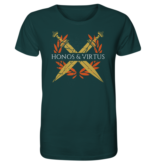 Honos & Virtus - Twin Roman Swords - Gladius - Organic Shirt - Image 5