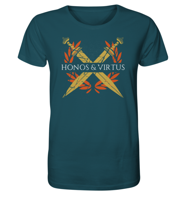 Honos & Virtus - Twin Roman Swords - Gladius - Organic Shirt - Image 9